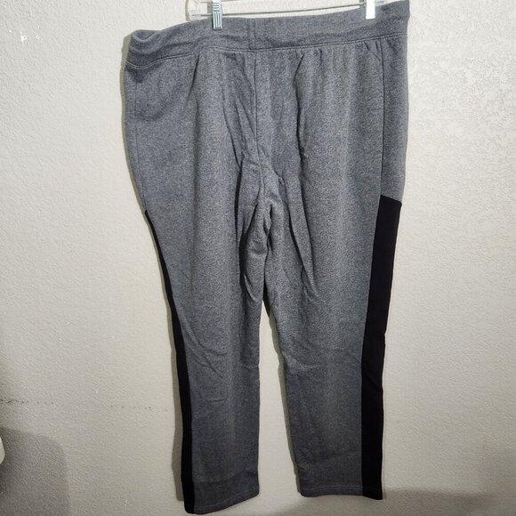 Athletic Works Pants Mens 2XL Gray Black Joggers Sweatpants Drawstring Pockets - Picture 3 of 12